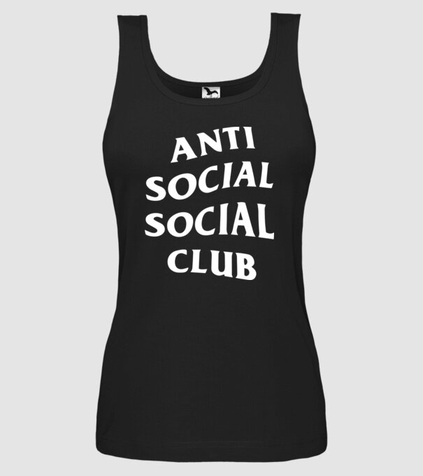 Anti social social club model negru pe tricou