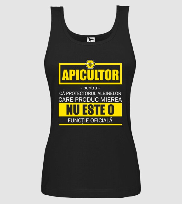 apicultor - pentru că protectorul albinelor care produc mierea nu este o funcție oficială model negru pe tricou