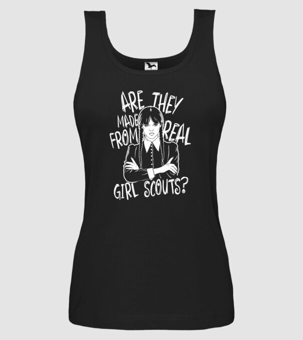 Are the made from real girl scouts model negru pe tricou