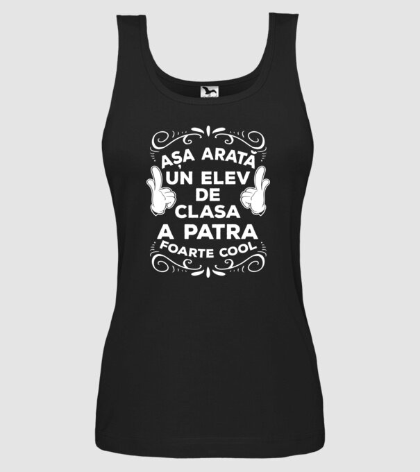 Așa arată un elev de clasa a patra foarte cool model negru pe tricou