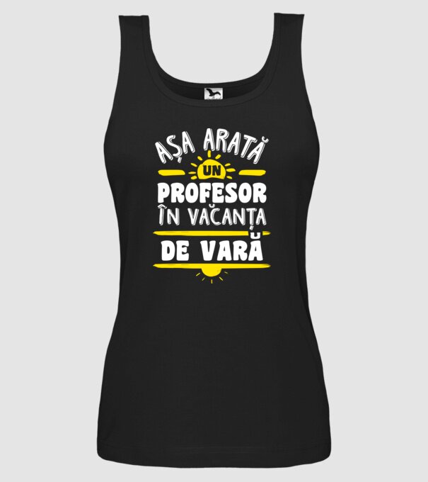 așa arată un profesor în vacanță de vară model negru pe tricou