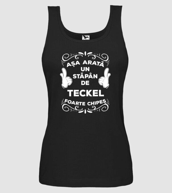 Așa arată un stăpân de Teckel foarte chipeș model negru pe tricou