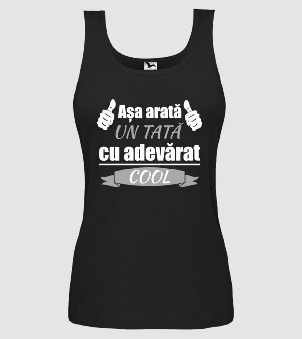 Așa arată un tată cu adevărat cool model negru pe tricou