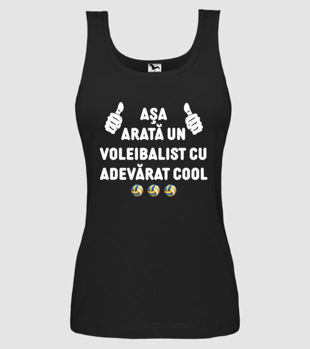 Așa arată un voleibalist cu adevărat cool model negru pe tricou