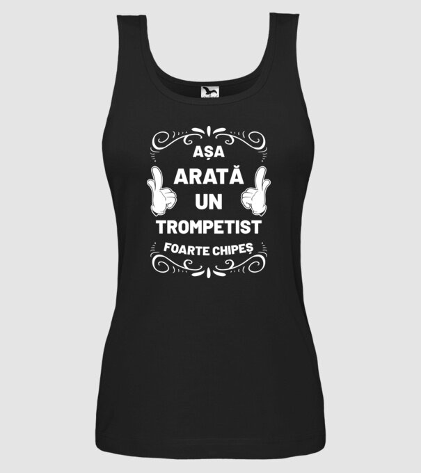 așa arată un trompetist foarte chipeș model negru pe tricou