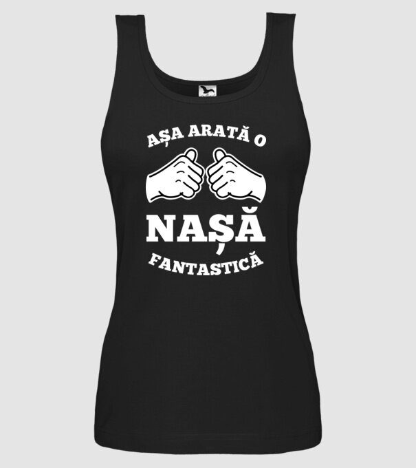 Așa arată o nașă fantastică model negru pe tricou