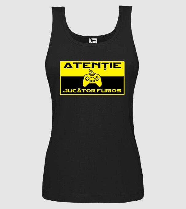 Atenție! Jucător furios model negru pe tricou