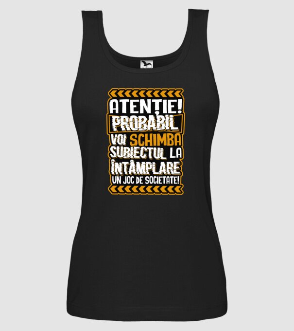 Atenție, probabil voi schimba subiectul la întâmplare pe șah model negru pe tricou