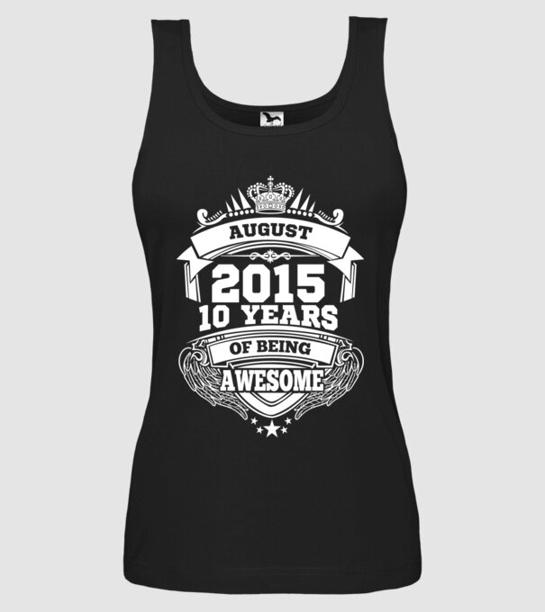 Awesome being of august 2015 model negru pe tricou