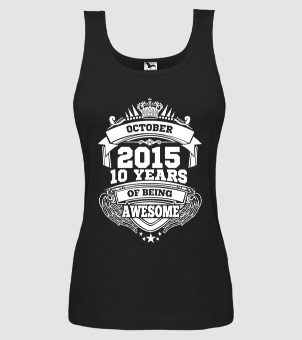 Awesome being of october 2015 model negru pe tricou