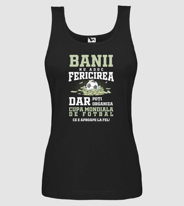 Banii nu aduc fericirea model negru pe tricou
