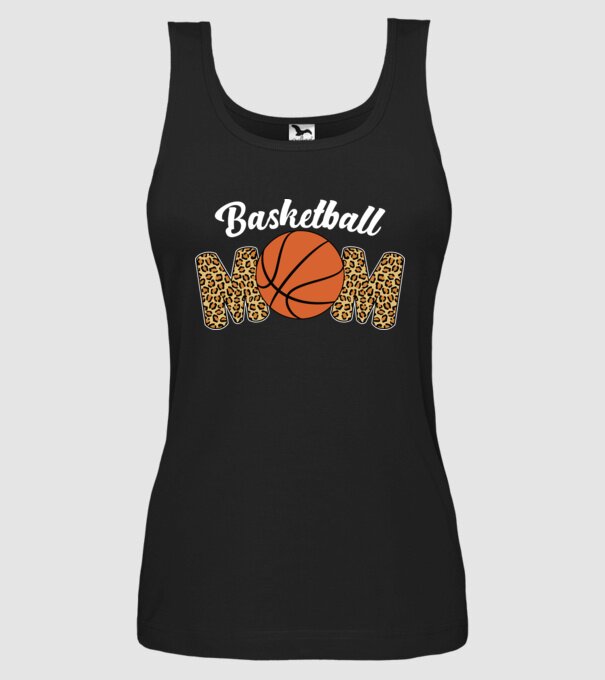Basketball Mom model negru pe tricou