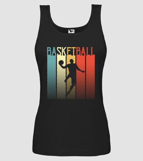 basketball vintage model negru pe tricou