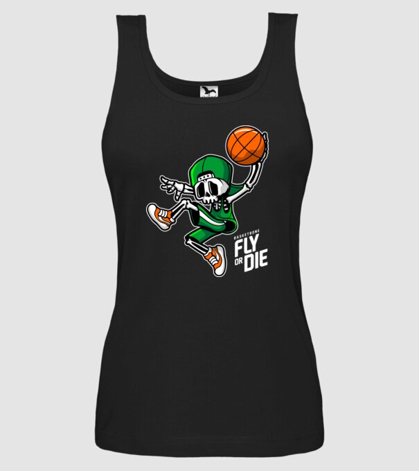 Basketbone model negru pe tricou