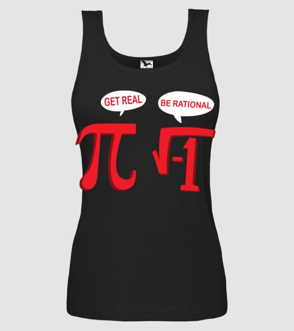 Be rational PI model negru pe tricou