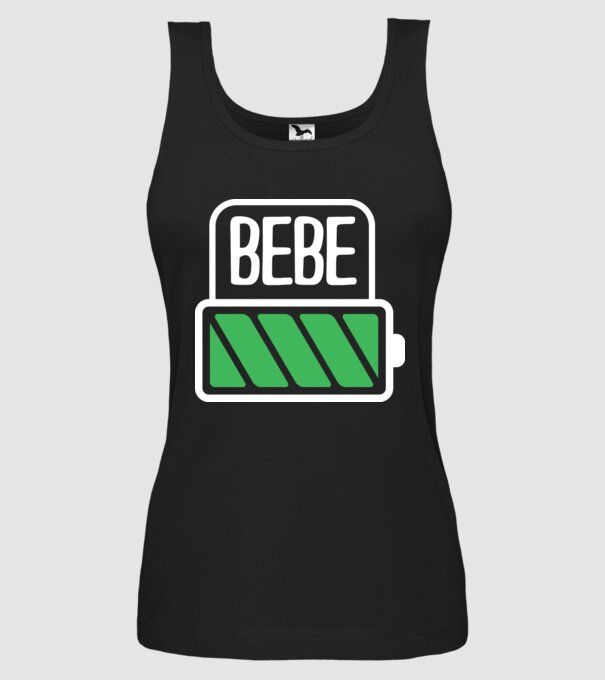 Bebe încărcat model negru pe tricou
