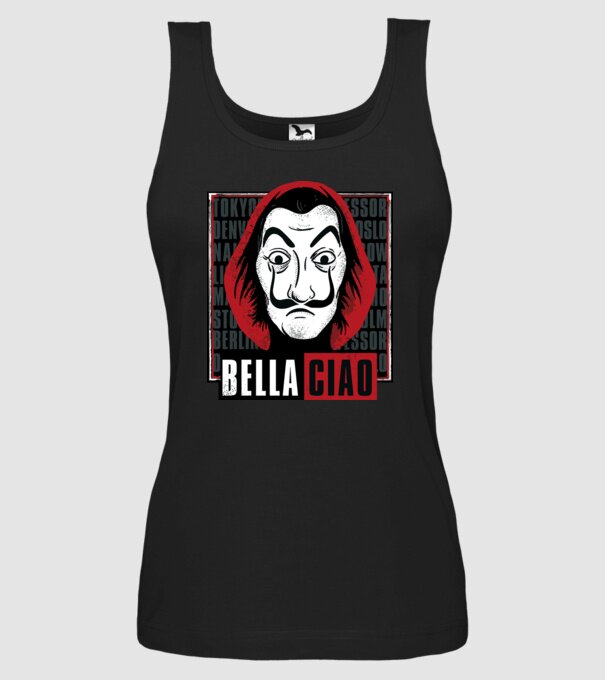 bella ciao dali model negru pe tricou