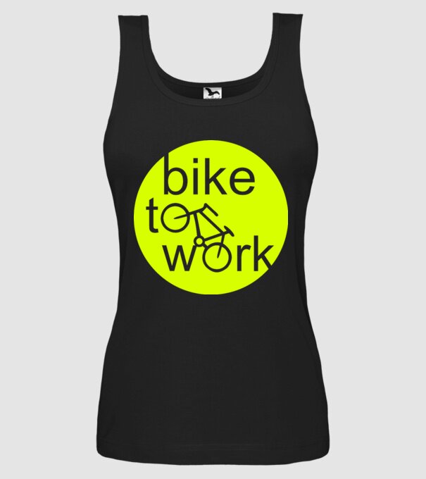 bike to work model negru pe tricou