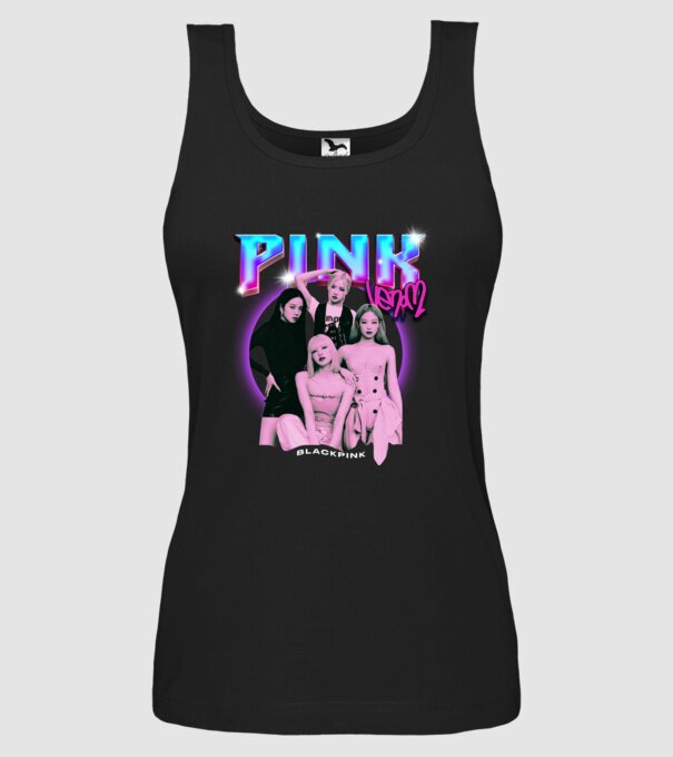 BLACKPINK pink venom model negru pe tricou