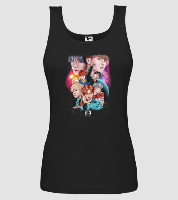 BTS POSTER model negru pe tricou