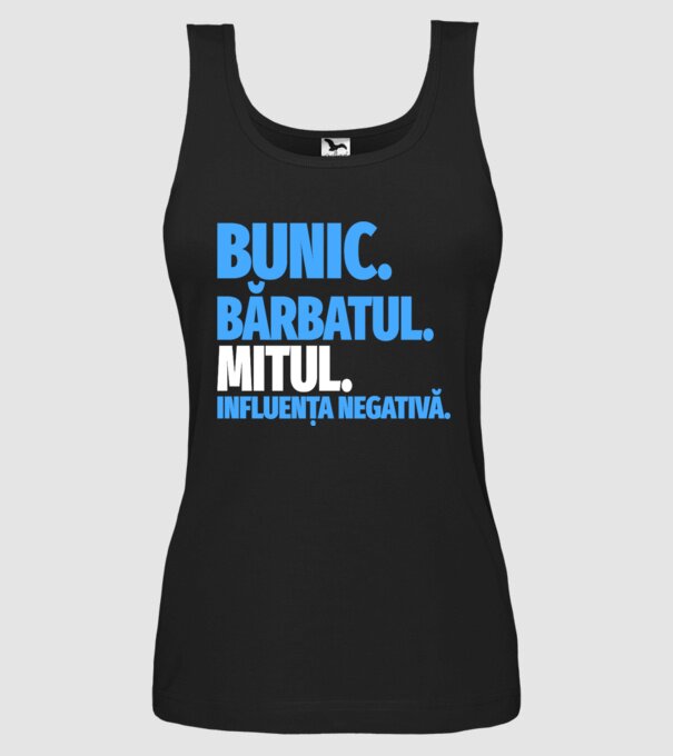 Bunic model negru pe tricou