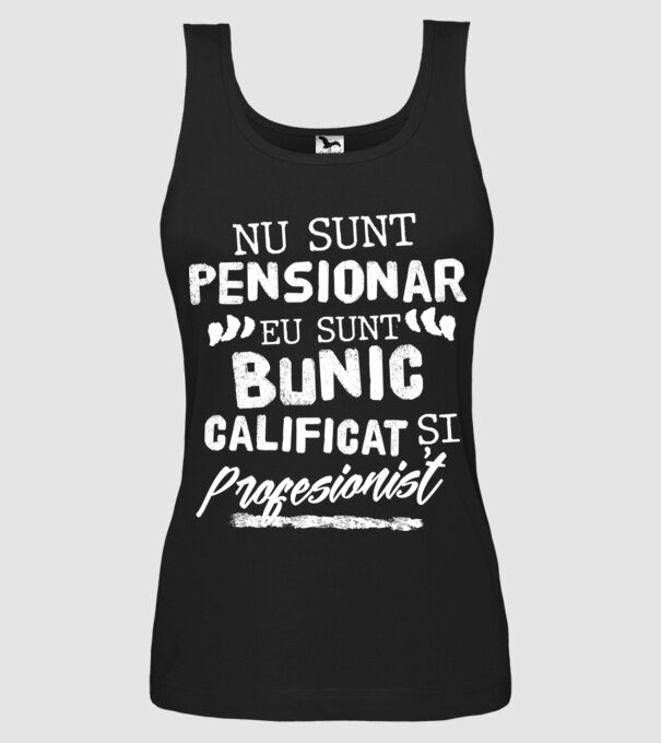 Bunicul profesionist model negru pe tricou