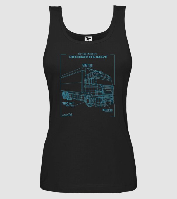 Camioane model negru pe tricou