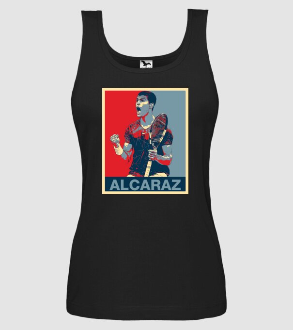 Carlos Alcaraz model negru pe tricou