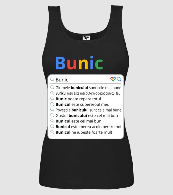căutare Google Bunic model negru pe tricou