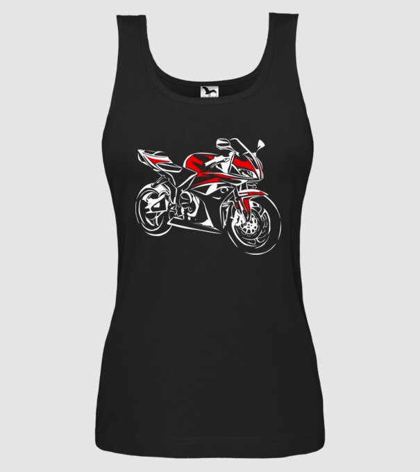 CBR600rr model negru pe tricou
