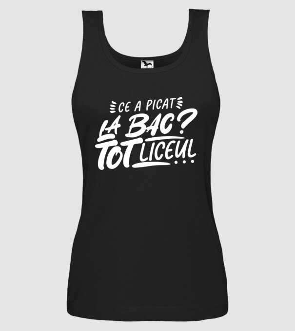 Ce a picat la bac model negru pe tricou