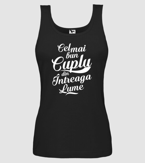 Cel mai bun cuplu din întreaga lume model negru pe tricou