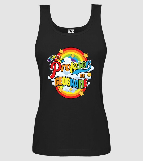 Cel mai bun de geografie model negru pe tricou