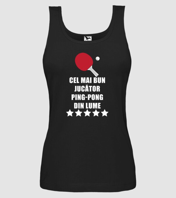 cel mai bun jucător ping-pong din lume model negru pe tricou