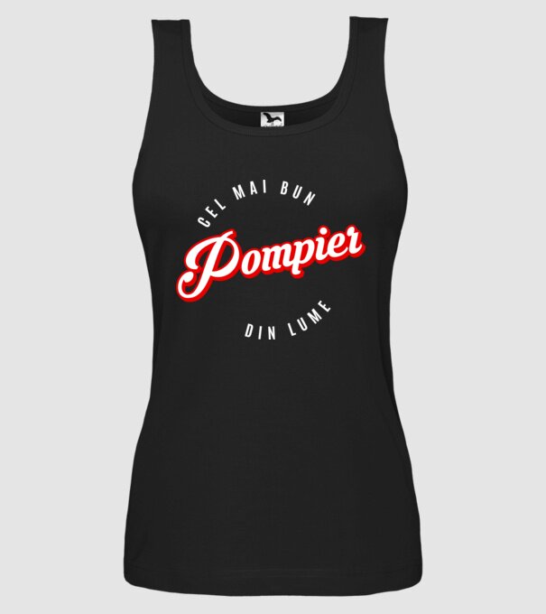 Cel mai bun POMPIER din lume model negru pe tricou