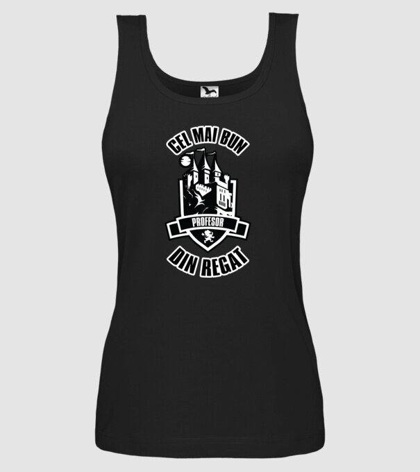 Cel mai bun profesor din regat model negru pe tricou