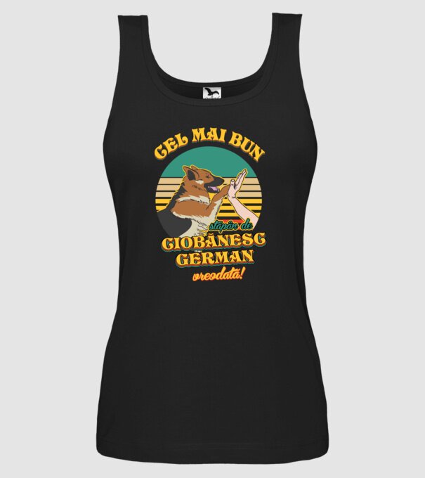 Cel mai bun stăpân de ciobănesc german vreodată! model negru pe tricou