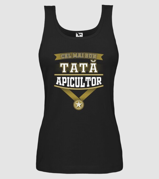 CEL MAI BUN Tată Apicultor model negru pe tricou