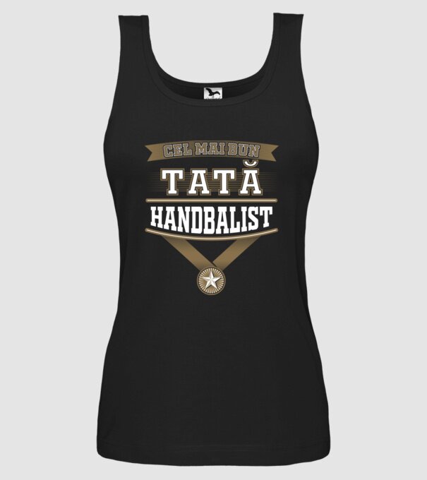 Cel mai bun tată handbalist model negru pe tricou