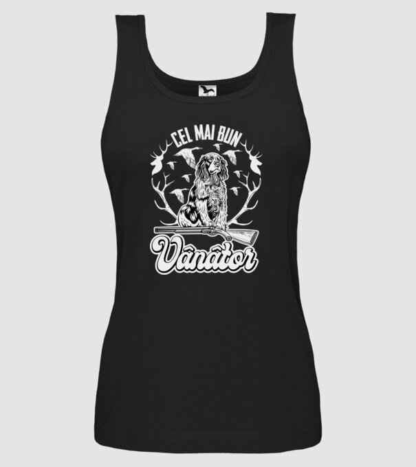Cel mai bun vânător model negru pe tricou