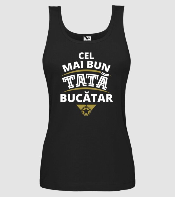 Cel mai bun tată bucătar model negru pe tricou