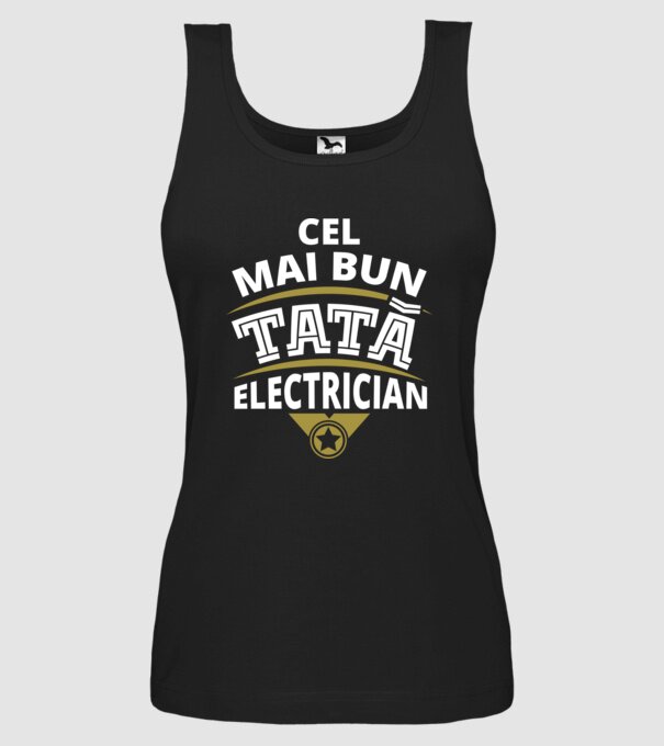 Cel mai bun tată electrician model negru pe tricou