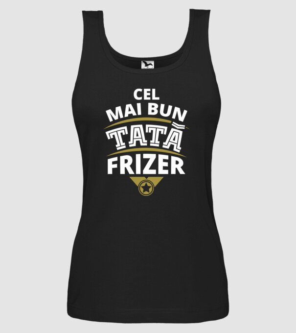 Cel mai bun tată frizer model negru pe tricou
