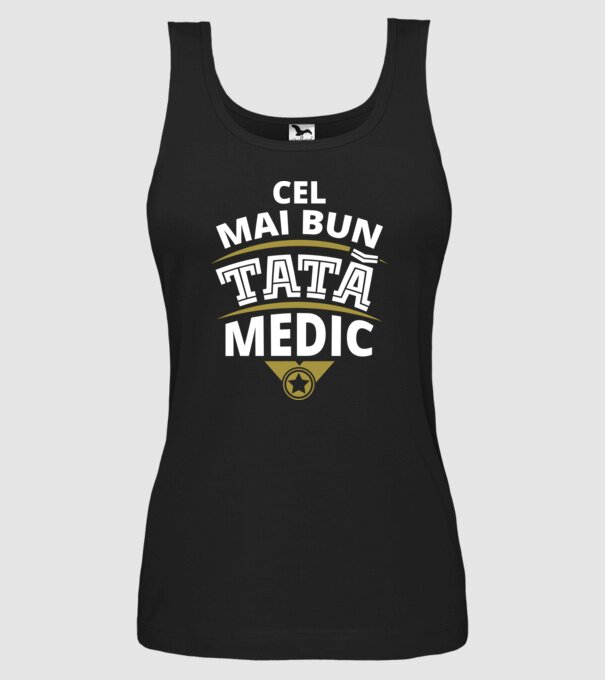 Cel mai bun tată medic model negru pe tricou