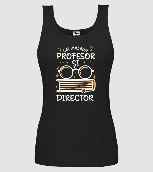 Cel mai profesor director model negru pe tricou