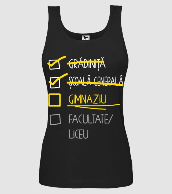 Cheklist educație - Școala primară negru model negru pe tricou