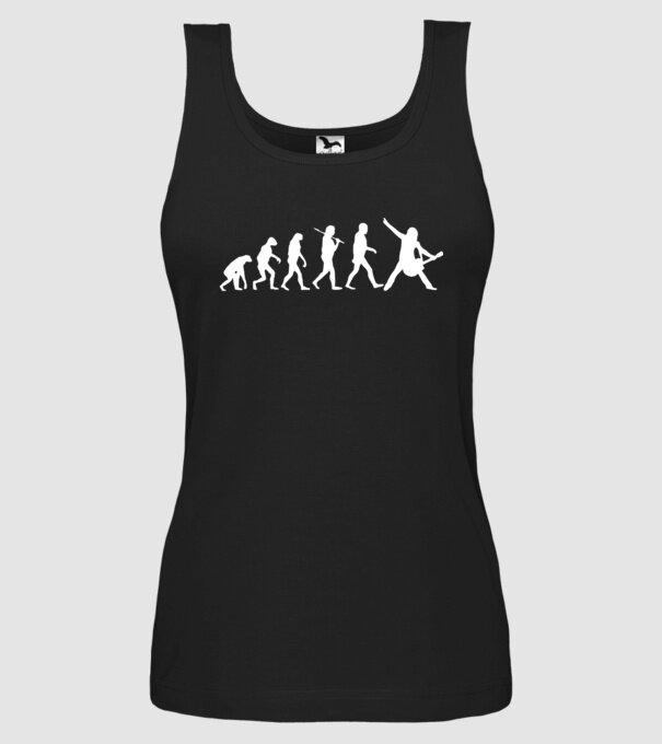 Chitară evoluție model negru pe tricou