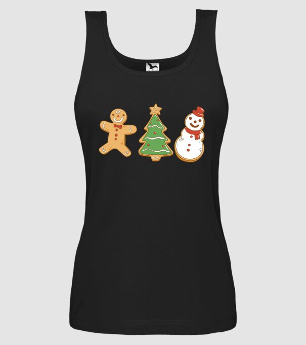 christmas cookies model negru pe tricou