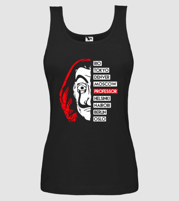 classic logo la casa de papel model negru pe tricou