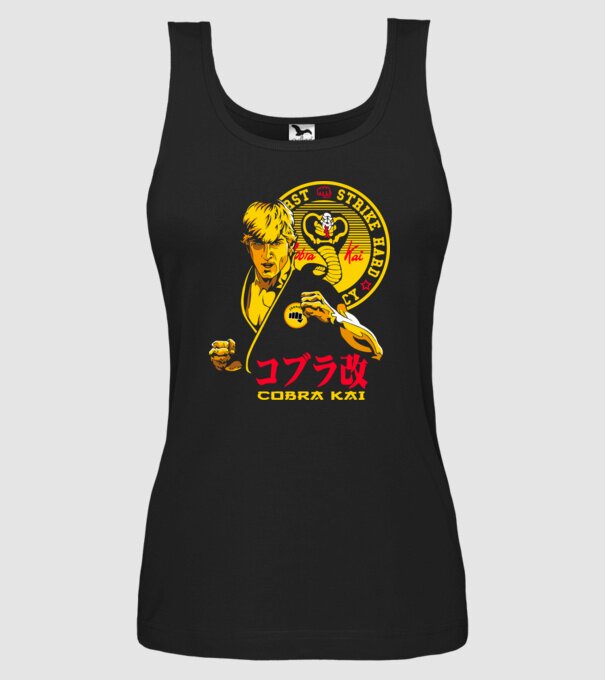 cobra kai poster model negru pe tricou